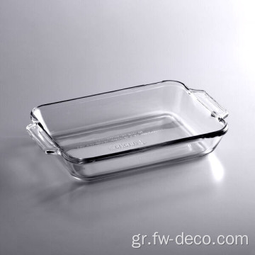 Κρυστάλης 1.9L Clear Glass Square Baking